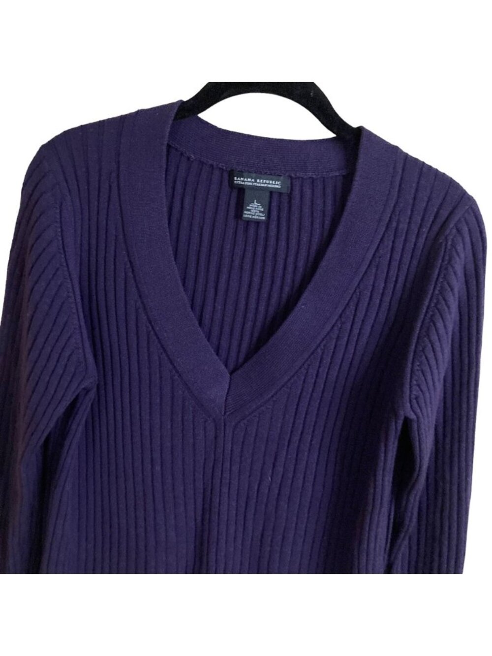 Y2K Ribbed Knit Merino Wool Sweater - Picture 2 of 6